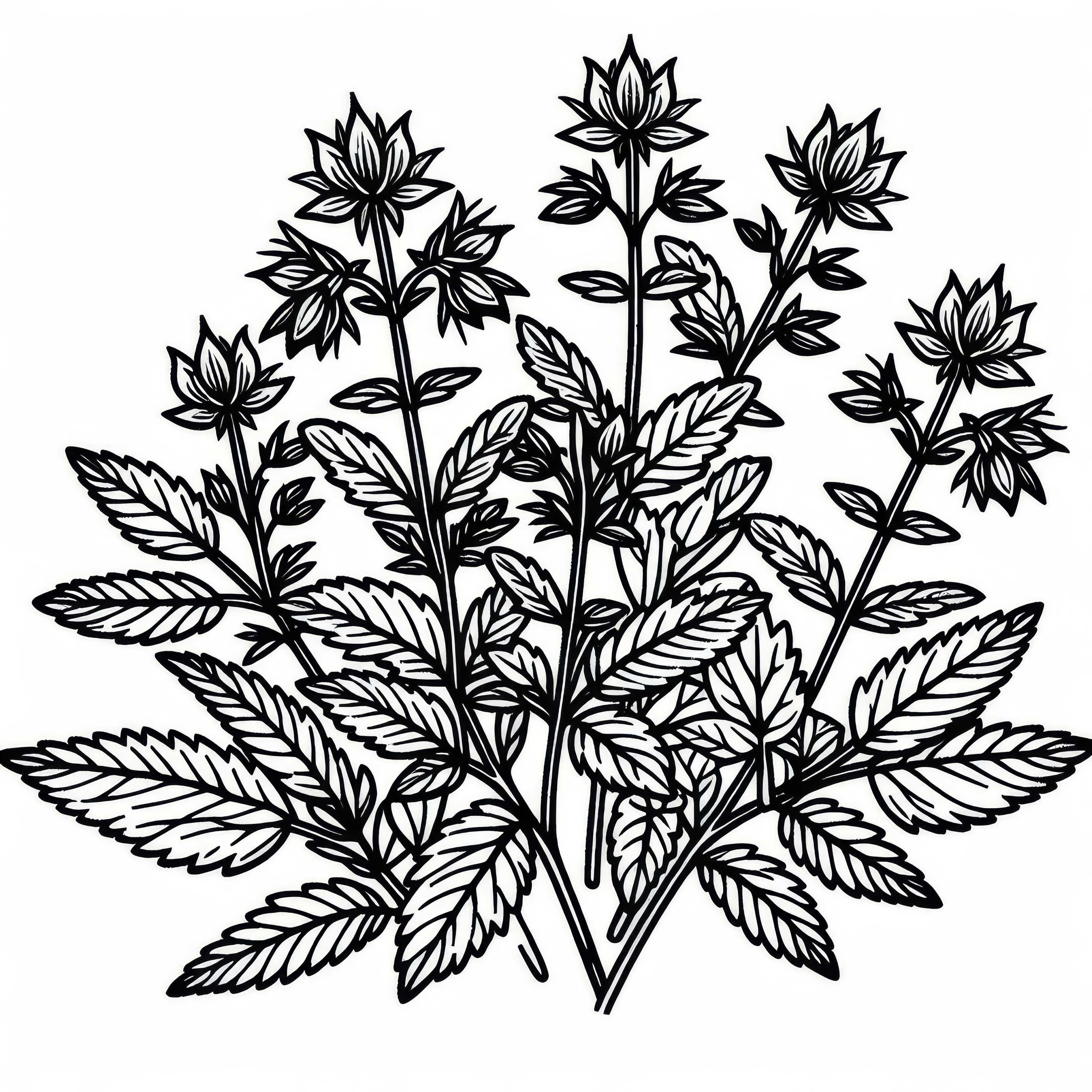 Borage coloring page for herbs – Free to download