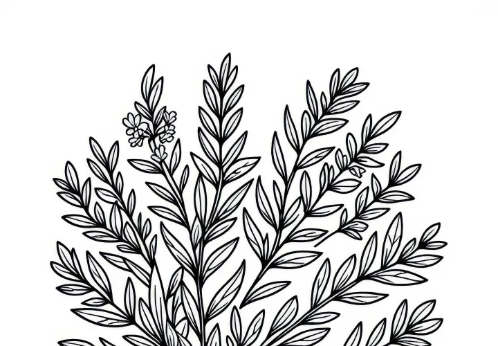 Estragon Malvorlage für Kräuter – Kostenloser Download