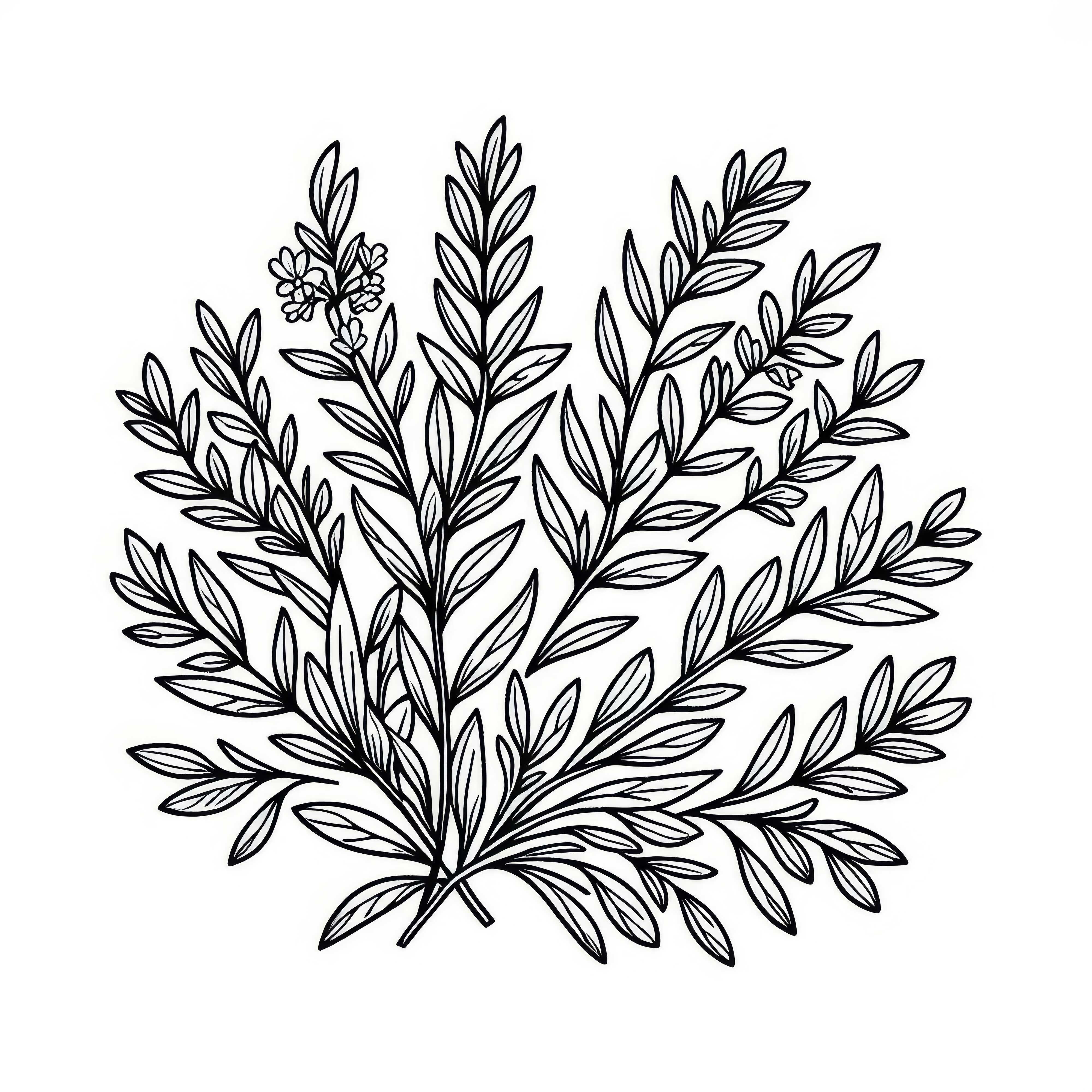 Tarragon coloring page for herbs – Free download