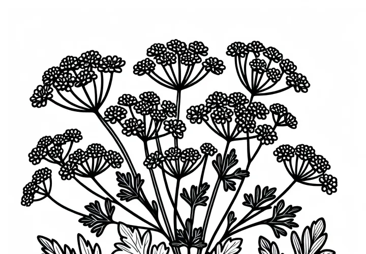 Ausmalbild von Liebstöckel – Kostenlos downloaden und kreativ werden