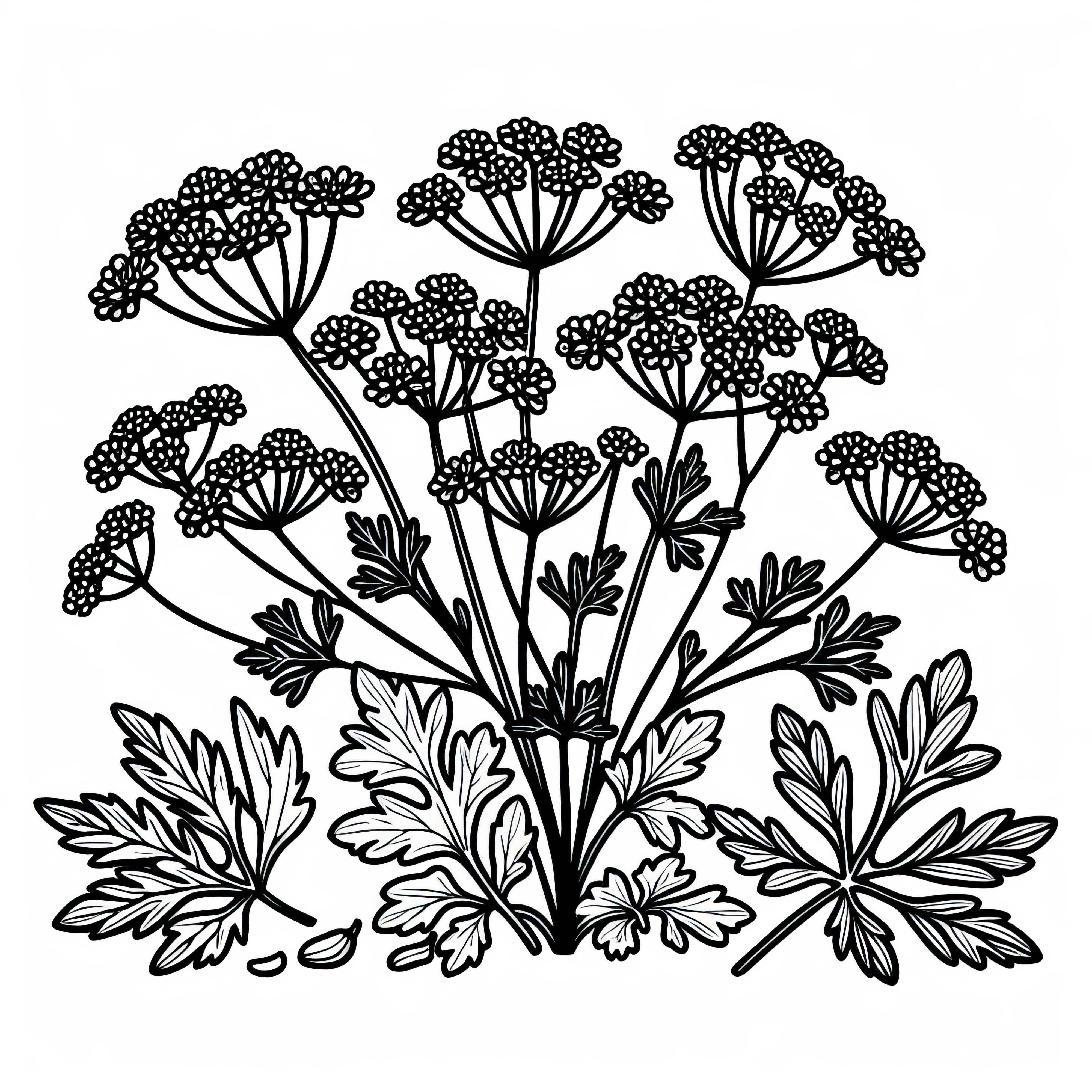 Coloring page of lovage – Download for free and get creative