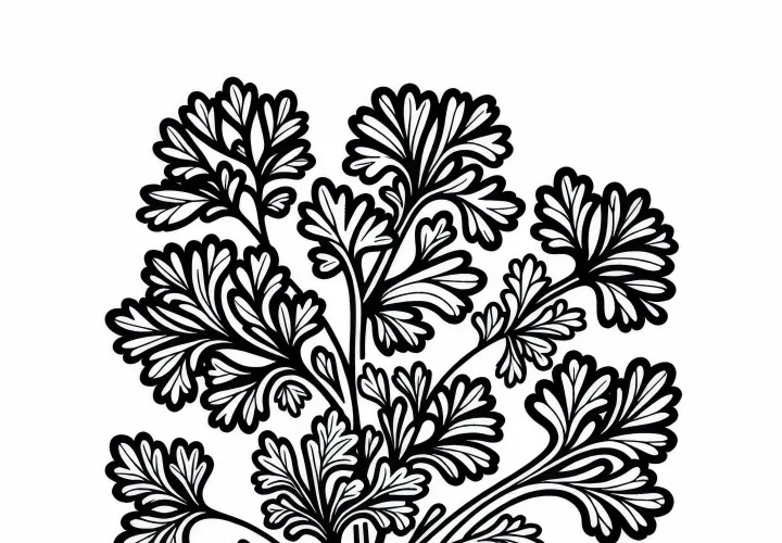 Petersilie Malvorlage Kräuter Kostenlos