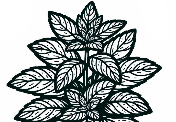 Coloring page mint – Herbs Free Download