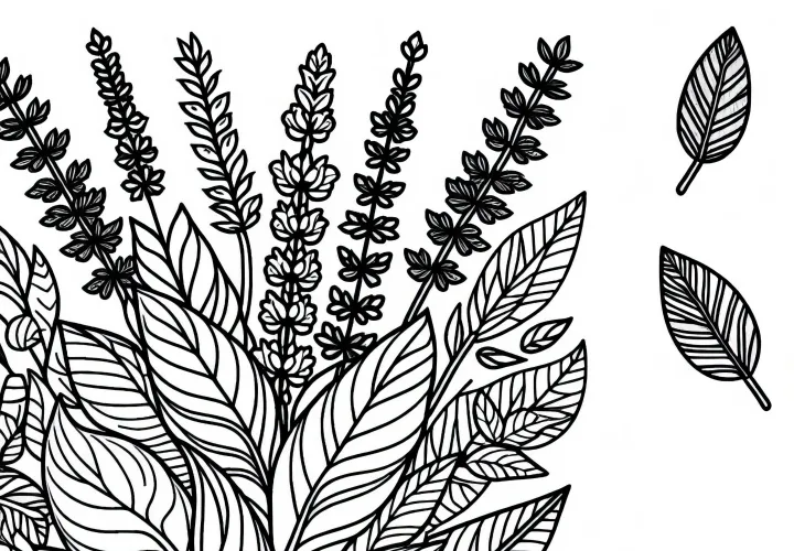 Salbei Ausmalbild – Kräuter Gratis zum Download