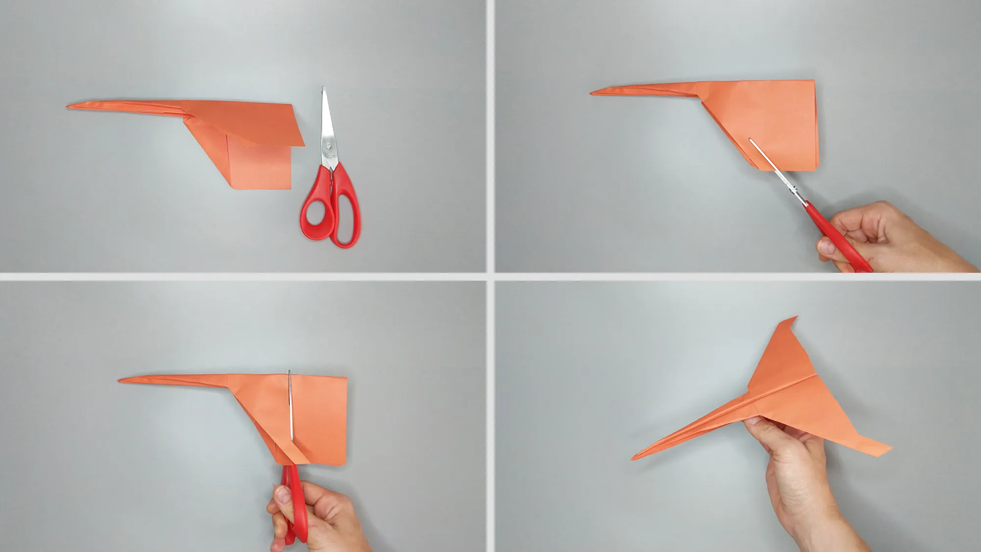 Dobre o avião supersónico Concorde em papel: Passo