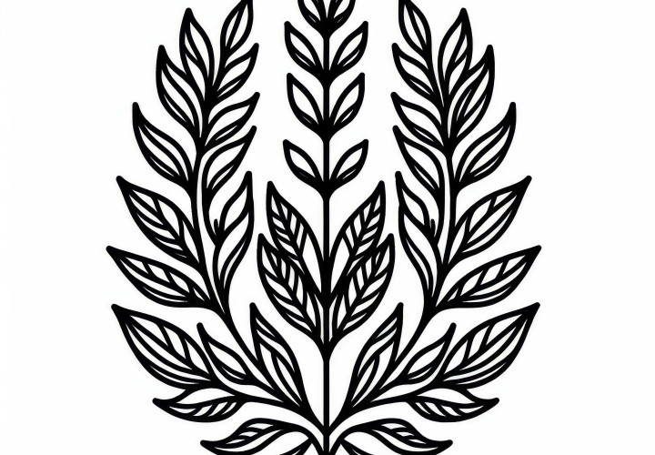 Bay Leaf Coloring Page for Shrubs Free Laurel Coloring Page for Shrubs Free