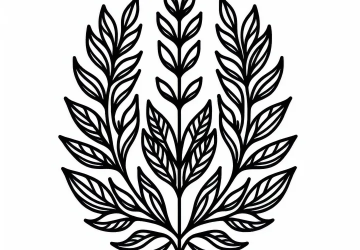 Lorbeer Ausmalbild für Sträucher Kostenlos