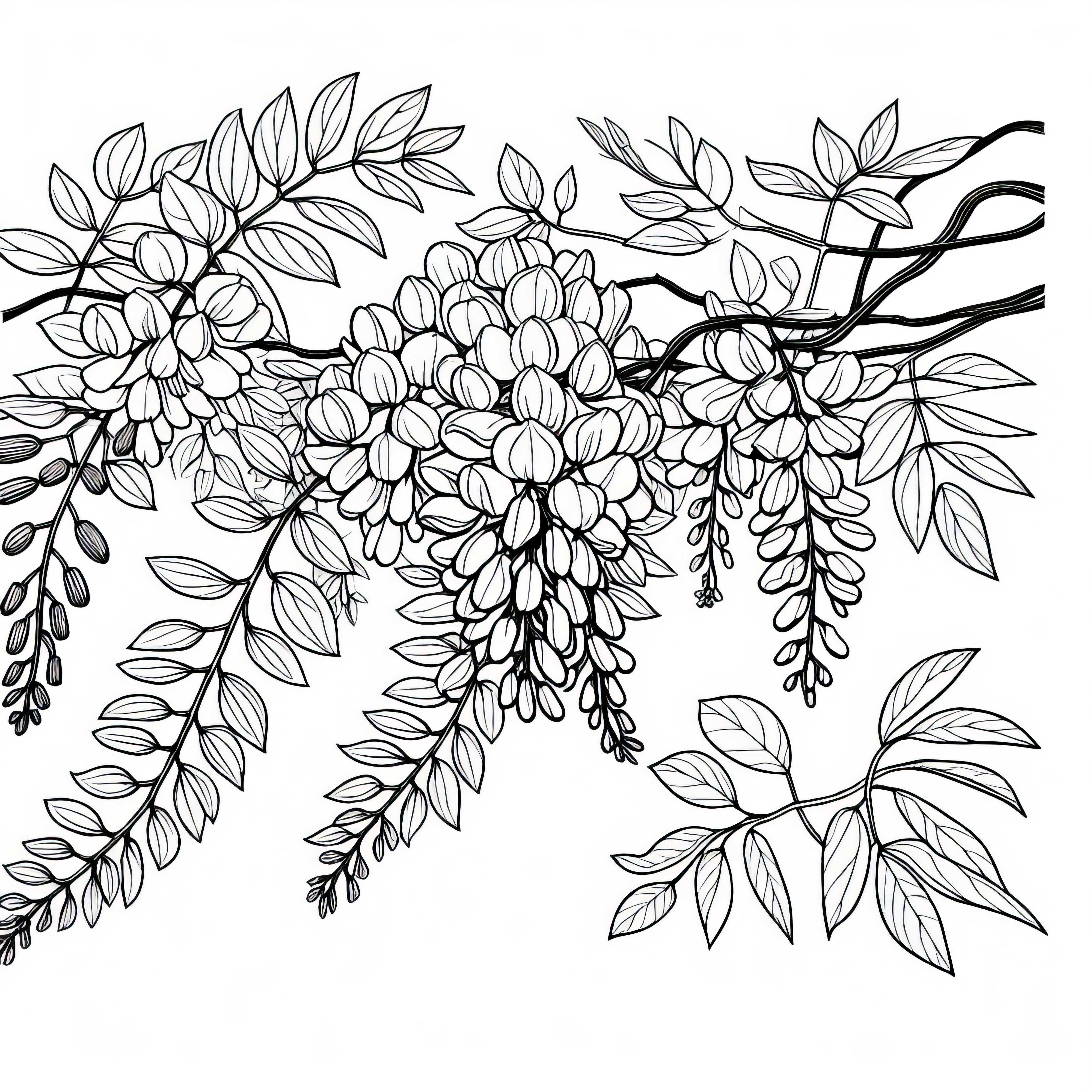 Wisteria coloring page for shrubs free
