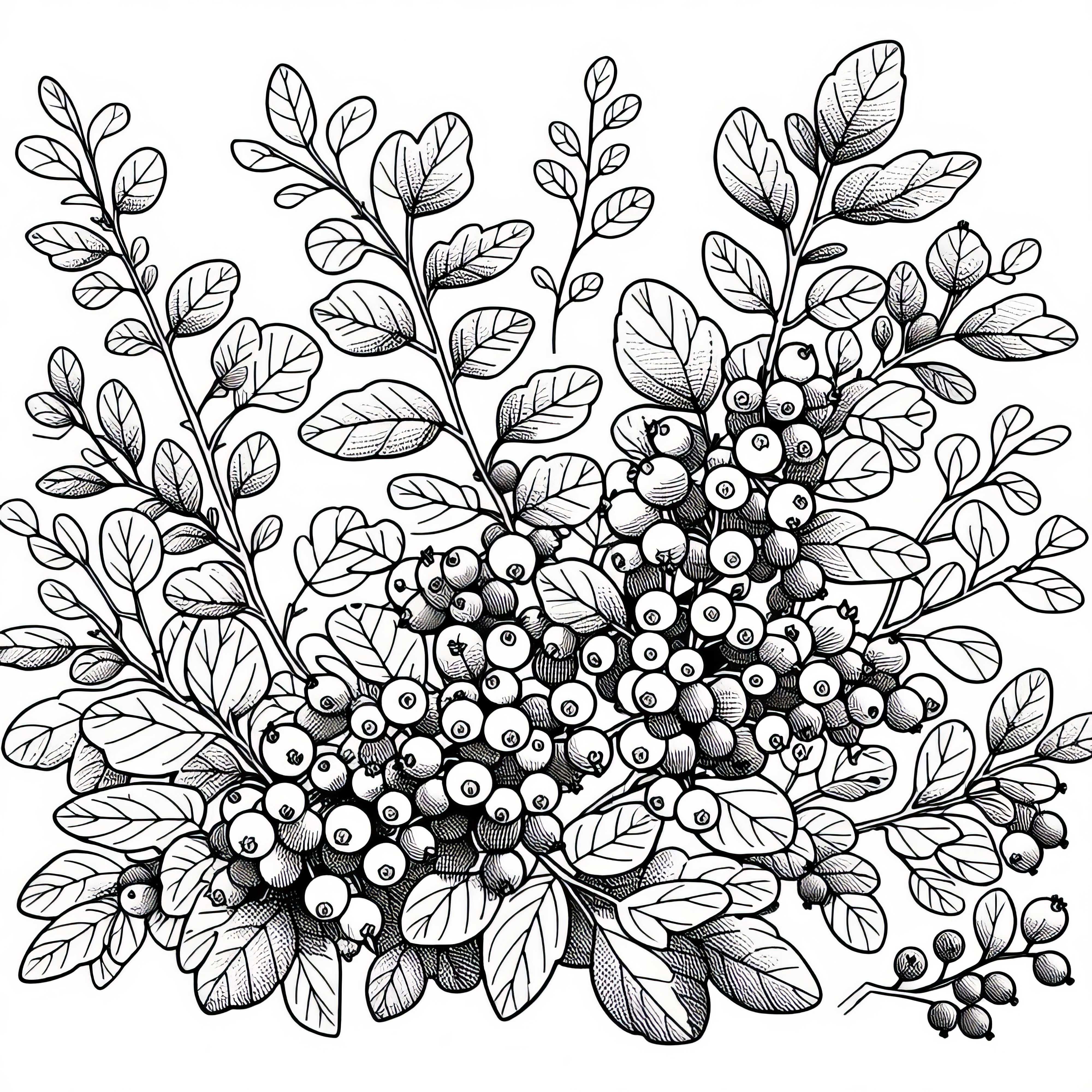 Redcurrant coloring page for bushes – Download for free and color online