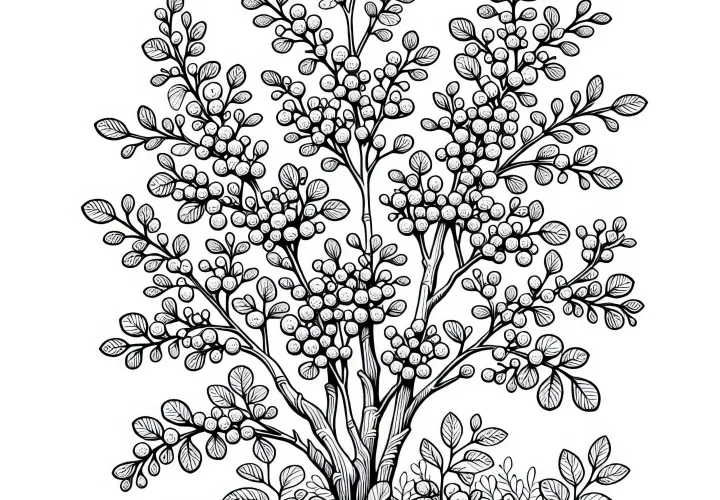 Felsenbirne Malvorlage für Sträucher gratis herunterladen