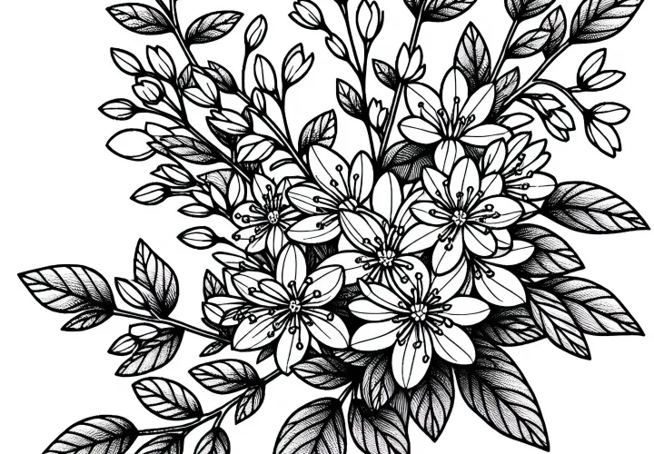 Für dich: Kostenlose Ausmalvorlage Sträucher