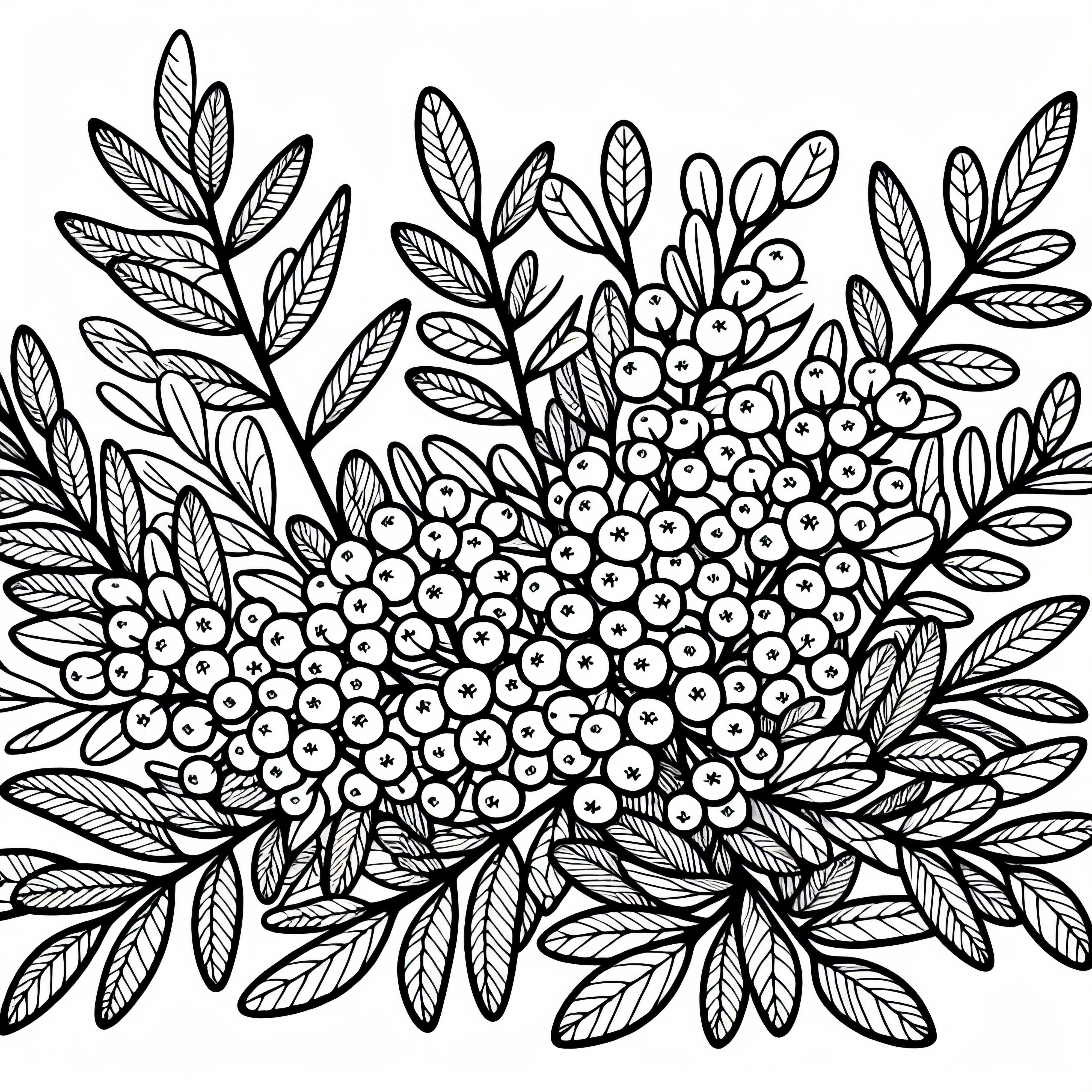 Plantilla de color de espino de fuego para arbustos gratis