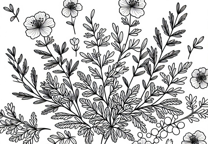 Finger shrub coloring page for shrubs – Free to download Finger shrub coloring page for shrubs – Free to download