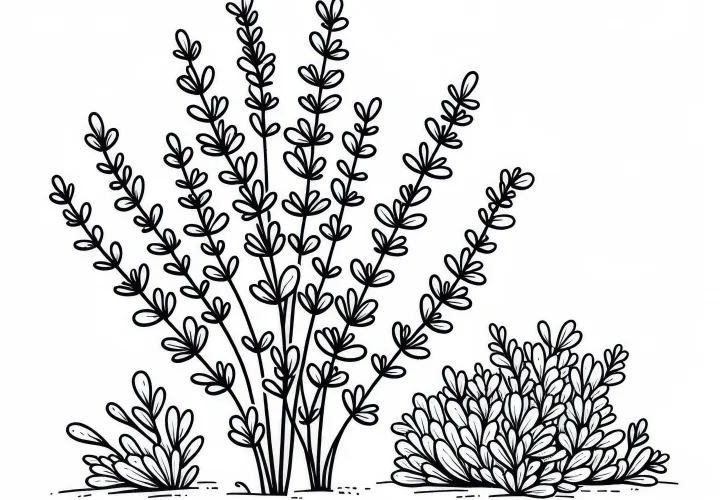 Ginster Malvorlage Sträucher Kostenlos herunterladen und ausmalen