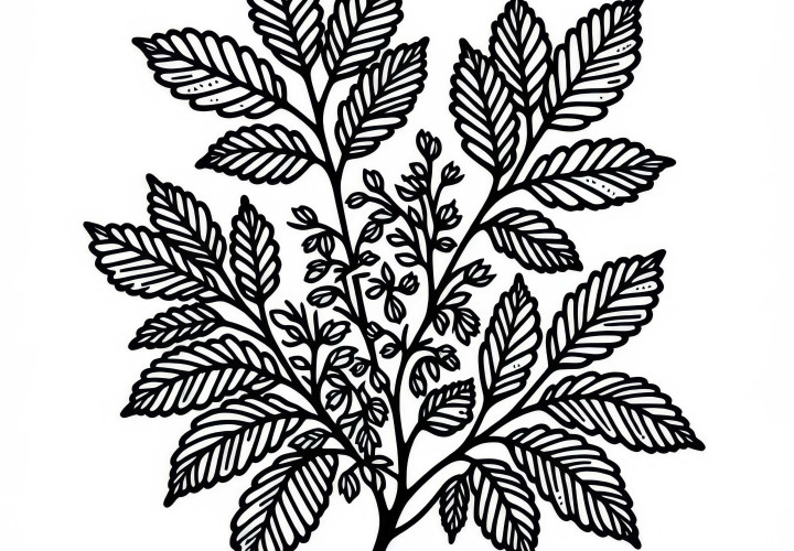 Hazel shrub coloring template for shrubs free Hazel bush coloring template for bushes free