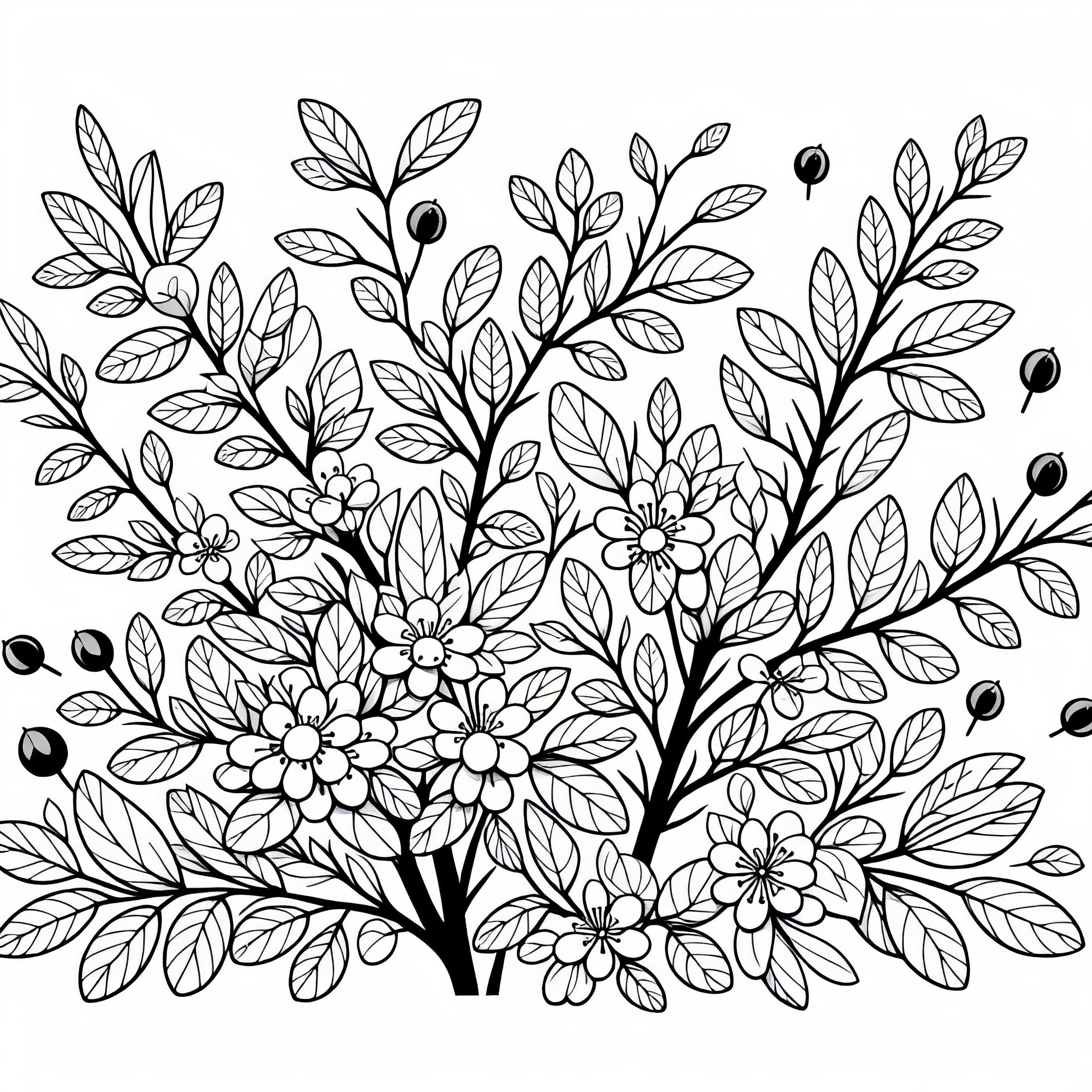 Cornelian cherry coloring page for shrubs – Free download