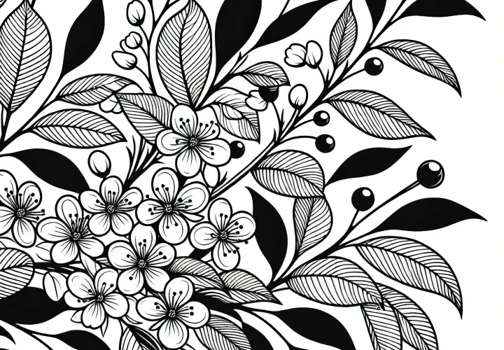 Kirschlorbeer Malvorlage für Sträucher Kostenlos