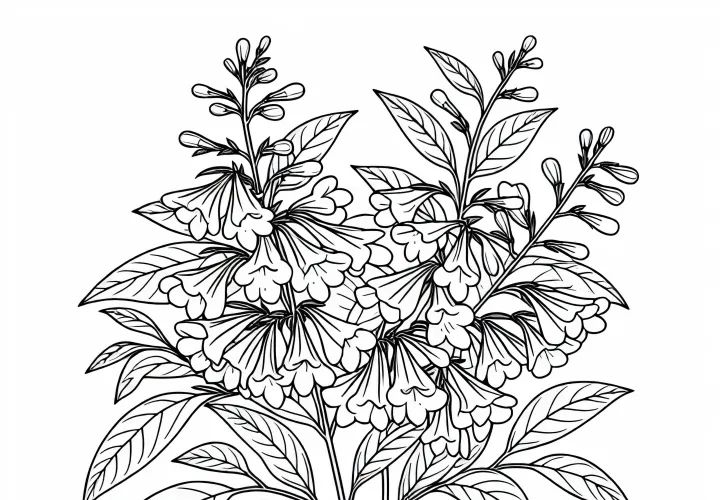 Weigelie Malvorlage für Sträucher Kostenlos