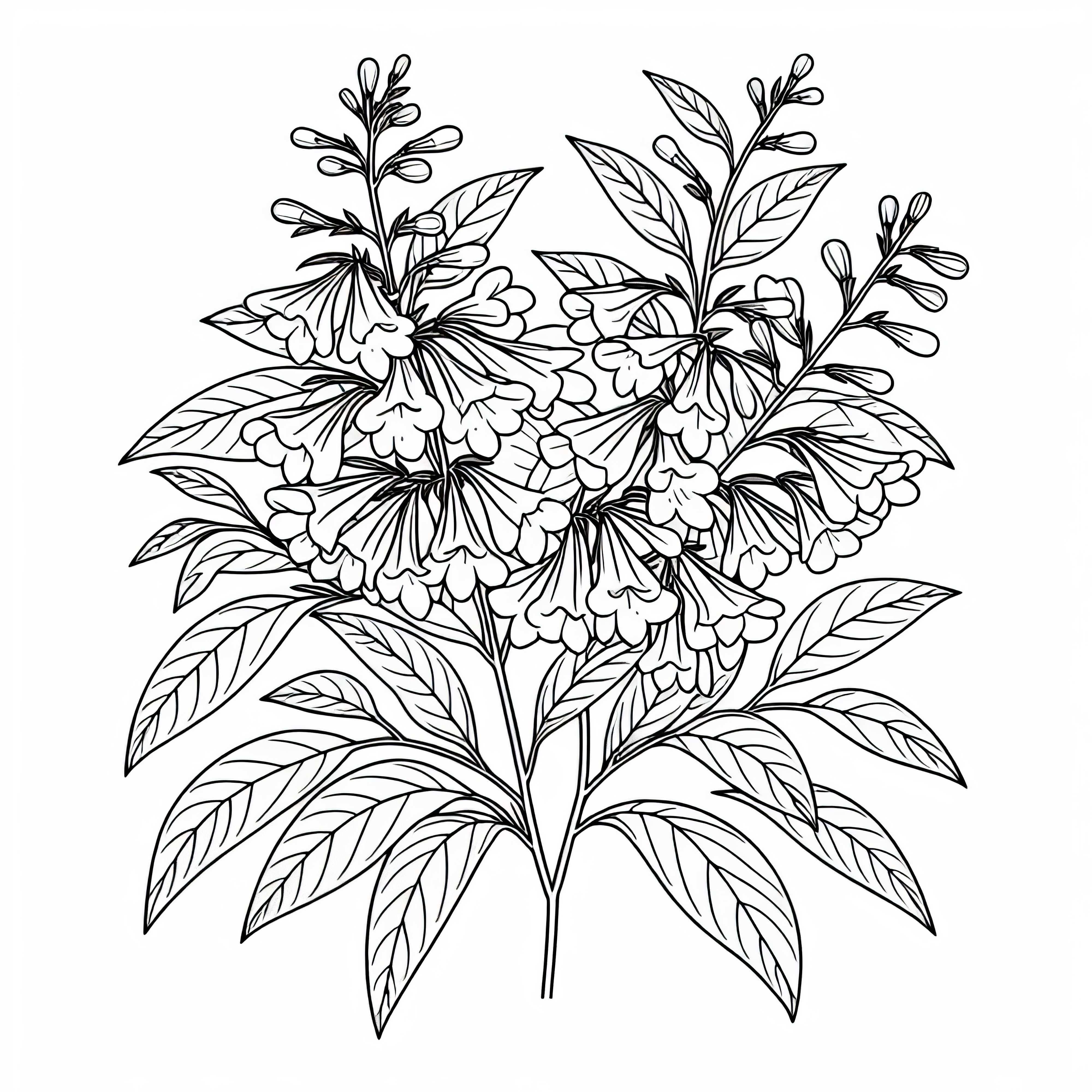 Weigela coloring template for shrubs free