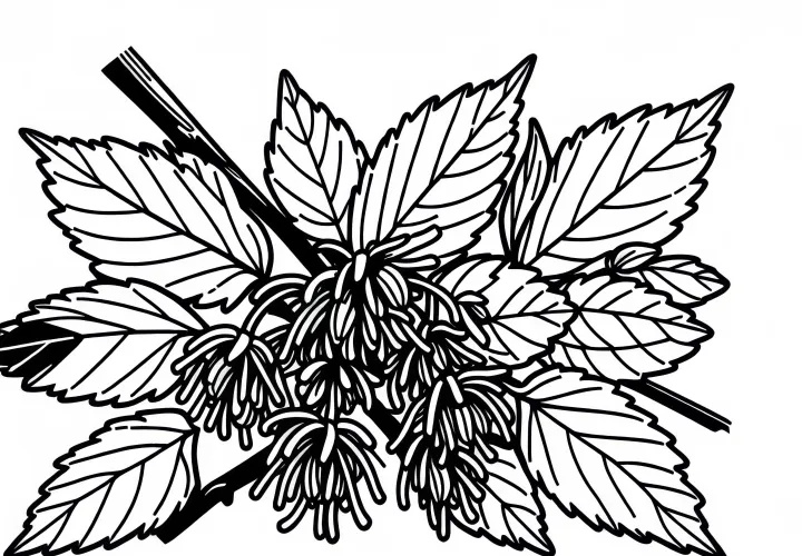 Ausmalbild von Sträuchern - Kostenlose Malvorlage