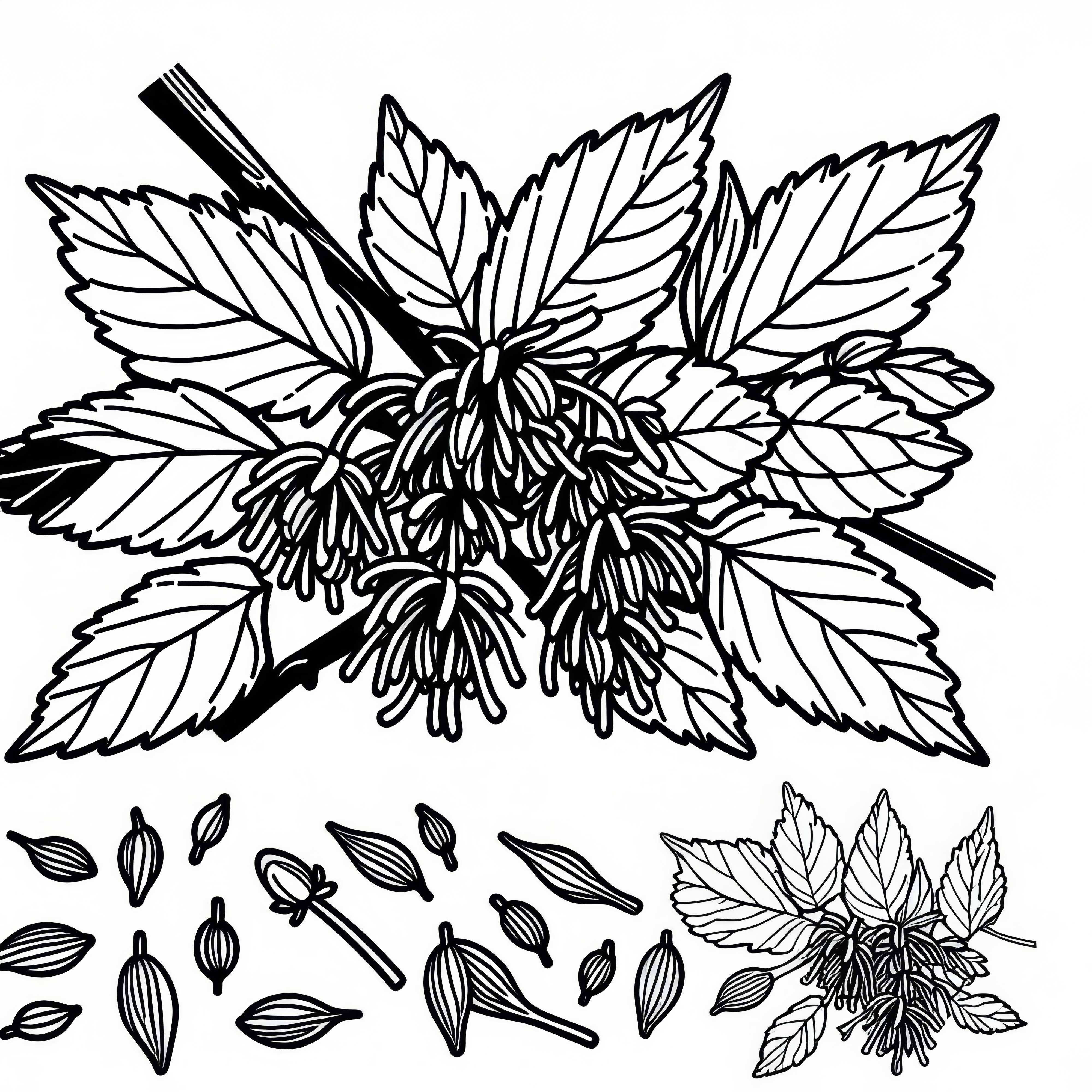 Coloring page of shrubs - Free coloring template