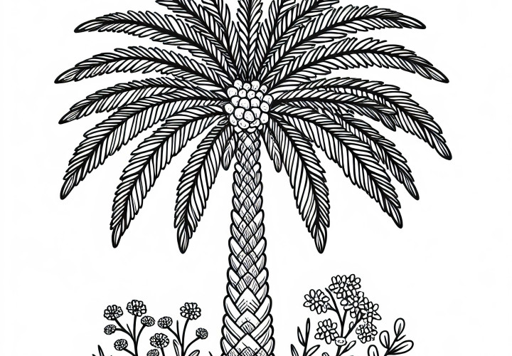 Dattelpalme Phoenix dactylifera Malvorlage Kostenlos Dattelpalme Phoenix dactylifera Malvorlage Kostenlos