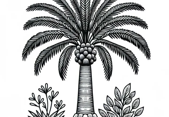 Königspalme Roystonea Regia Malvorlage Gratis