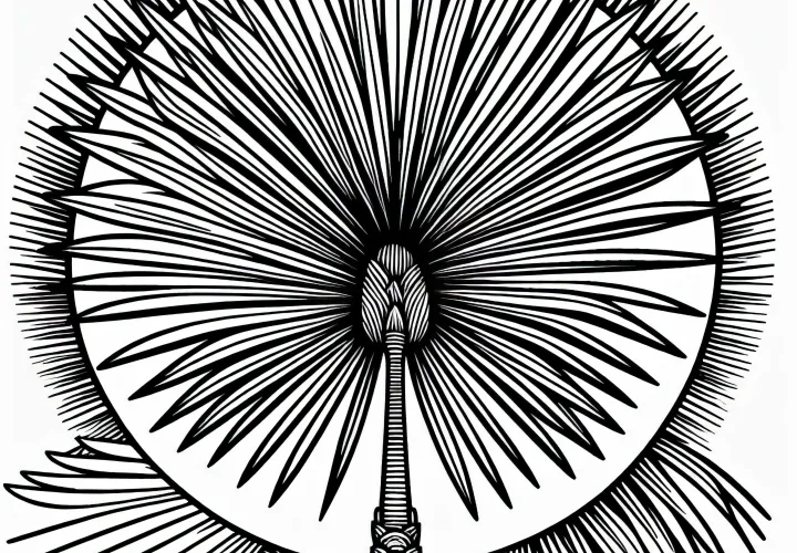 Fächerpalme Livistona spp. Ausmalbild Gratis