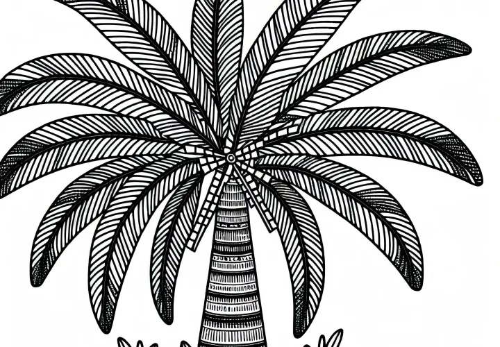 Chinesische Hanfpalme Trachycarpus Fortunei Malvorlage Gratis