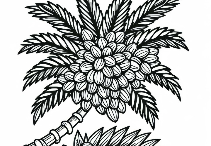 Ausmalbild der Betelpalme Areca Catechu Kostenlos Ausmalbild der Betelpalme Areca Catechu Kostenlos