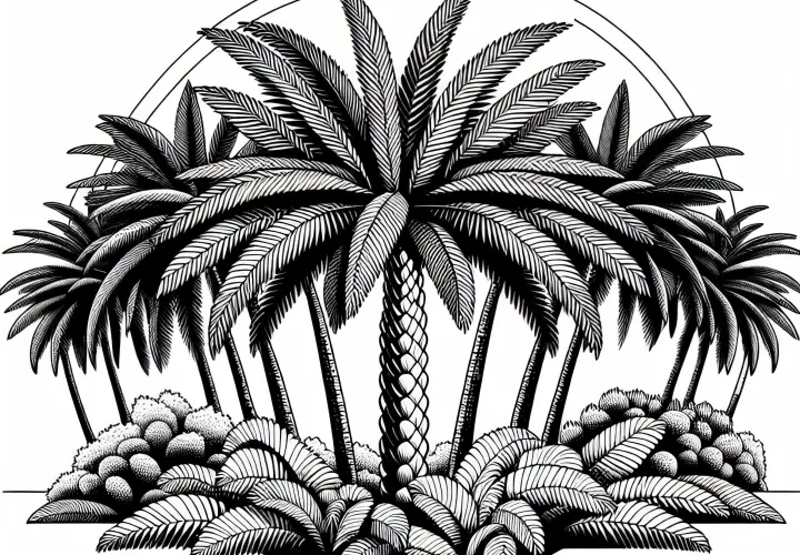 Nipapalme Nypa Fruticans Ausmalbild Kostenlos