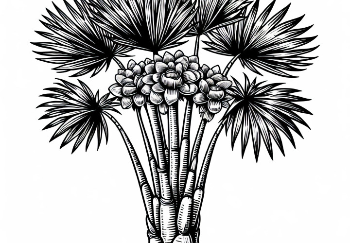 Lontarpalme Borassus Flabellifer Malvorlage Kostenlos Lontarpalme Borassus Flabellifer Malvorlage Kostenlos