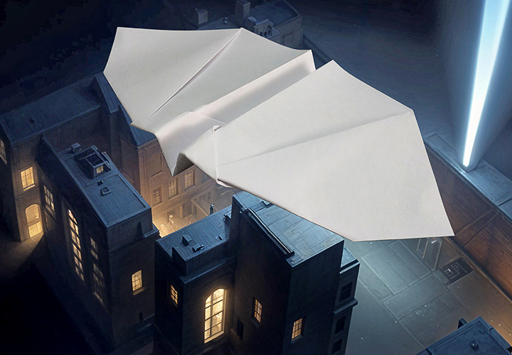 Fabriquez un avion en papier chauve-souris : construisez un avion Batman
