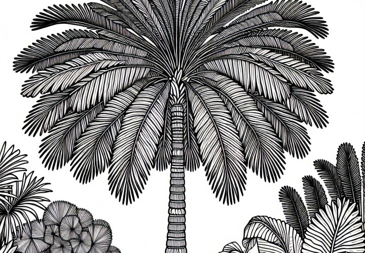 Talipot-Palme Corypha Umbraculifera Malvorlage Gratis herunterladen Talipot-Palme Corypha Umbraculifera Malvorlage Gratis herunterladen