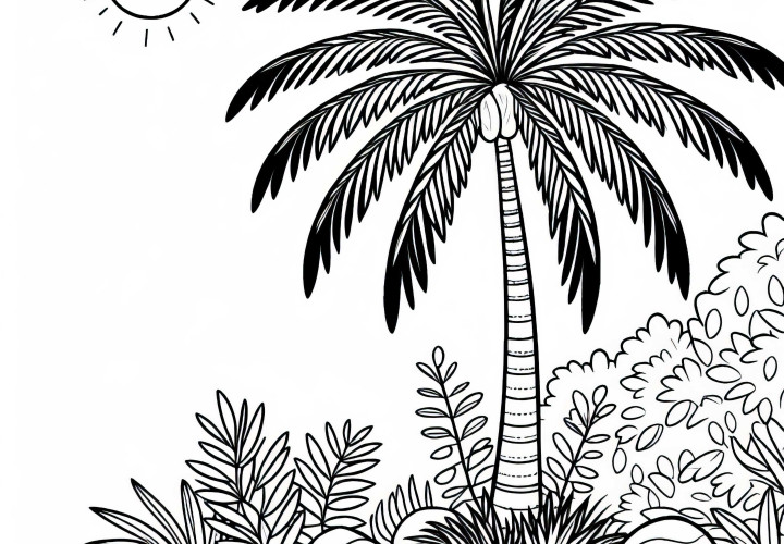 Regenpalme Ravenea Rivularis Ausmalbild Kostenlos Regenpalme Ravenea Rivularis Ausmalbild Kostenlos