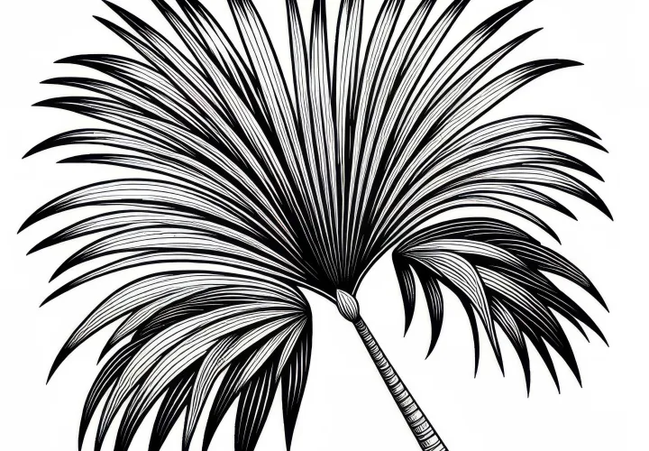 Schirmpalme Licuala Grandis Malvorlage Kostenlos