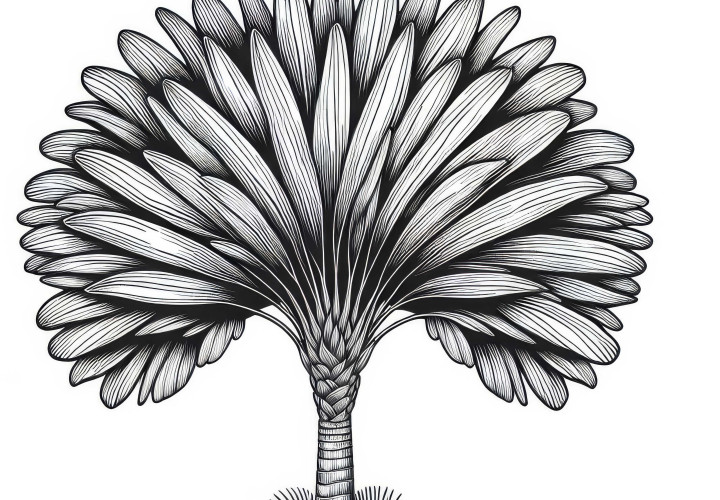 Ausmalbild einer Reisepalme (Ravenala madagascariensis) – Kostenloses Download-Angebot Ausmalbild einer Reisepalme (Ravenala madagascariensis) – Kostenloses Download-Angebot