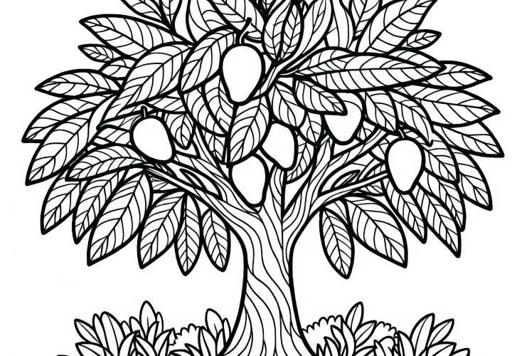 Mangobaum Ausmalbild Kostenlos Mangobaum Ausmalbild Kostenlos
