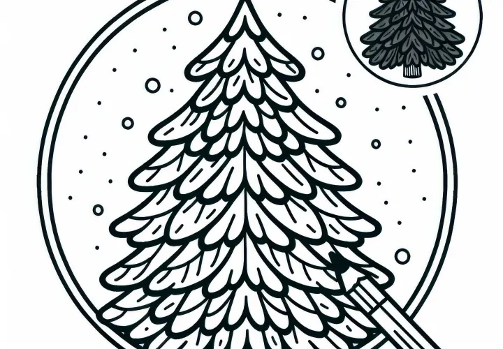 Fichte coloring template free