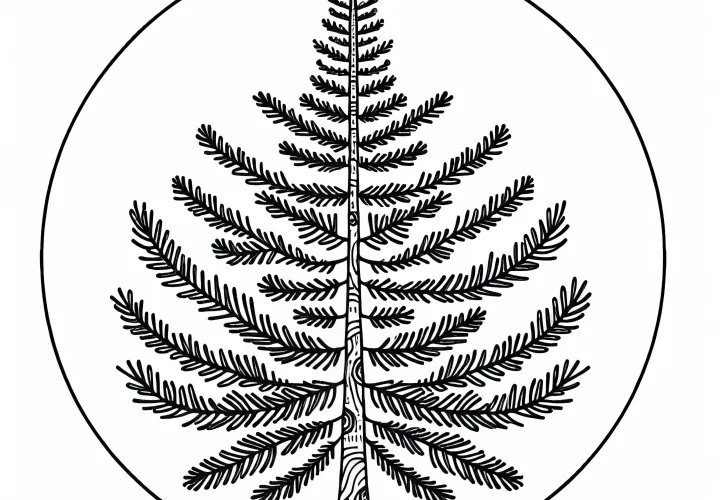 Larch coloring template free - coloring picture for creative minds