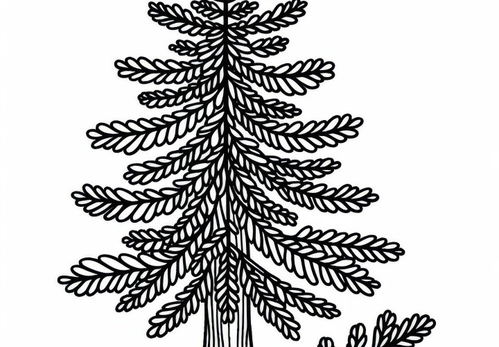 Zeder Malvorlage Gratis