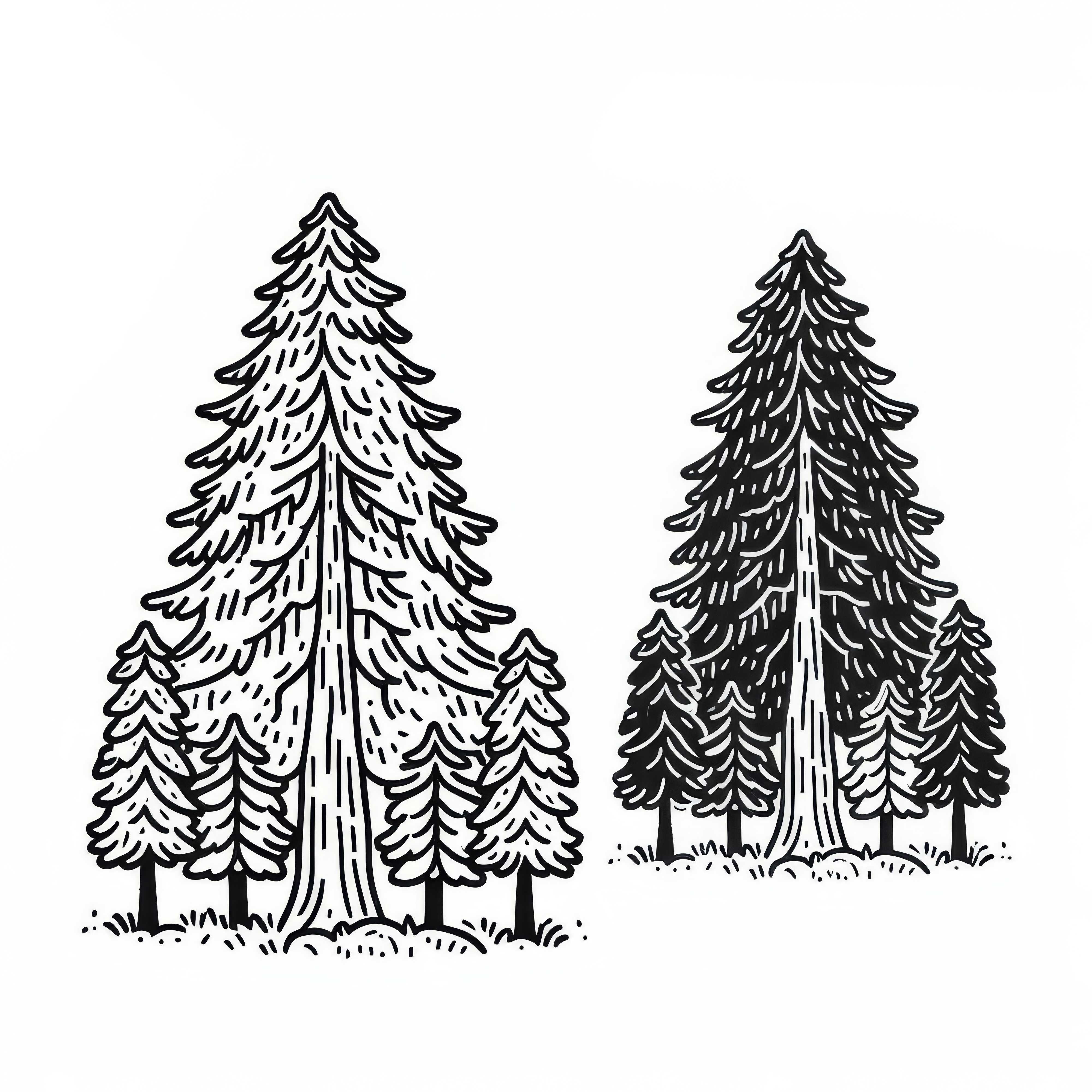 Free coloring page of a giant sequoia tree Free Mammoth Tree Coloring Page