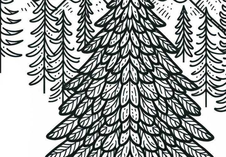 Sitka spruce coloring page free