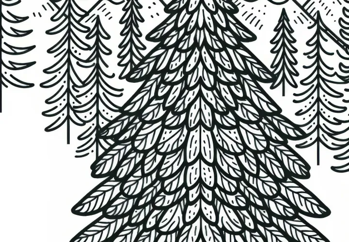 Sitka spruce coloring page free