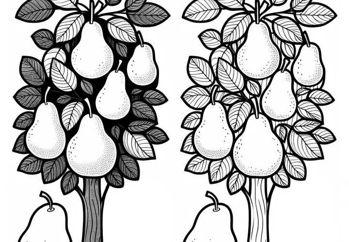 Birnbaum Ausmalbild Kostenlos: Hochwertiges Ausmalvergnügen