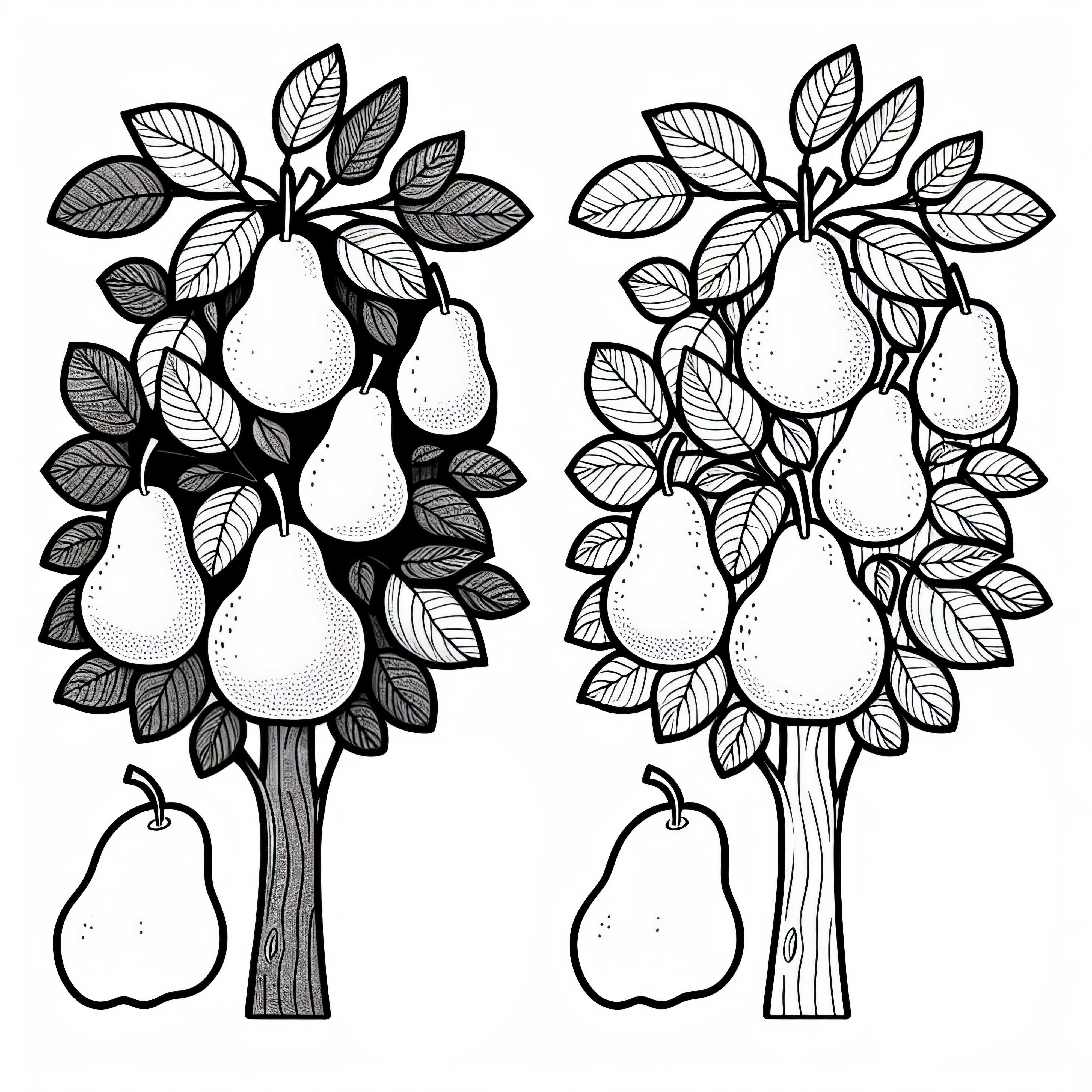 Birnbaum Ausmalbild Kostenlos: Hochwertiges Ausmalvergnügen