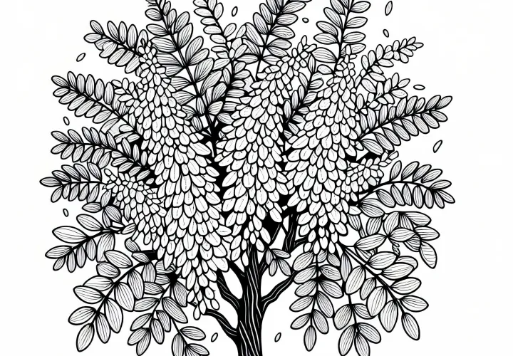 Gleditschie Malvorlage kostenlos herunterladen