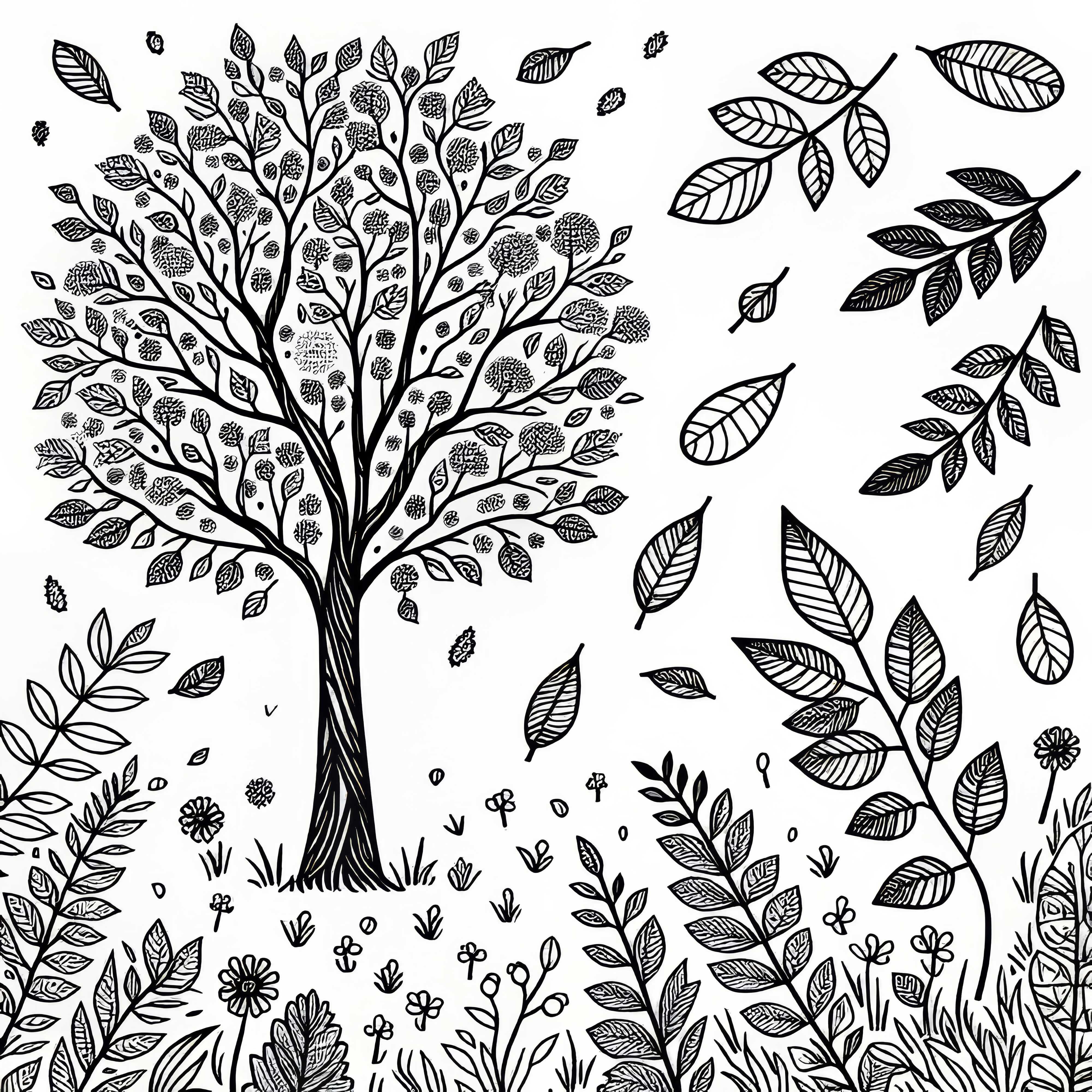Téléchargez gratuitement un coloriage d'un frêne