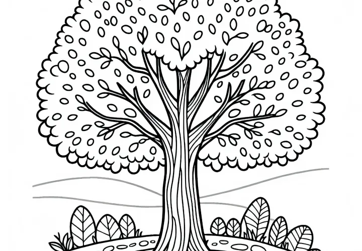 Platane Malvorlage Kostenlos Herunterladen und Ausmalen