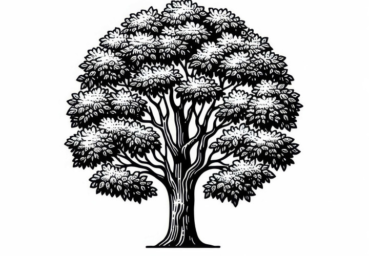 Feuille d'arbre à colorier gratuit